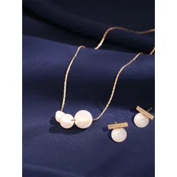 Yellow Chimes Gold-Plated Pearl Beaded Jewellery Set-picture-41