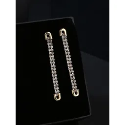 Yellow Chimes Gold-Toned Contemporary Drop Earrings-picture-14