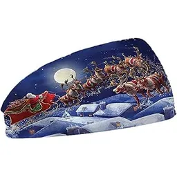 yellow chimes Head Bands for Women Girls Hair Accessories for Women Winter Christmas Headband for Women Hair Band for Girls Elastic Blue Headband Headwrap for Women Christmas Collections Hair Accessories for Girls-picture-19