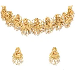 yellow chimes Jewellery Set for Women and Girls | Gold Temple Jewellery Set for Women Traditional | Accessories Jewellery for Women | Long Haram Jewelry Set Antique Jewellery | Birthday Gift for girls and women Anniversary Gift for Wife-picture-19