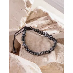 Yellow Chimes Men Artificial Beads Elasticated Bracelet-picture-12