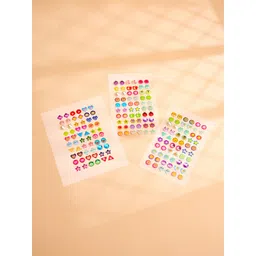 Yellow Chimes Multicoloured Contemporary Studs Earrings-picture-28