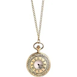 yellow chimes Pendant for Men & Boys Men Pendant Pocket Watch Pendant with Chain Unique Memorable Gift Dual Purpose Stainless Steel Clock for Men | Anniversary Gift for Husband Valentine Gift for Boys-picture-29