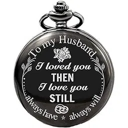 yellow chimes Pendant for Men & Boys Men Pendant Pocket Watch Pendant with Chain Unique Memorable Gift Dual Purpose Stainless Steel Clock for Men | Anniversary Gift for Husband Valentine Gift for Boys-picture-33