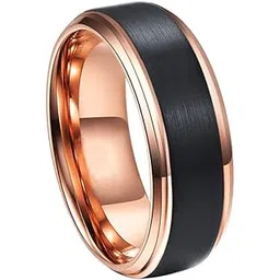 yellow chimes Ring For Men Black Bands Rings Platinum Plated Titanium Steel Never Fading Ring For Men and Boys-picture-26