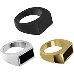 yellow chimes Rings for Men and Boys Band Ring for Men | 3Pcs Combo of Stainless Steel Rings for Men | Birthday Gift for Men and Boys Anniversary Gift for Husband-picture-11