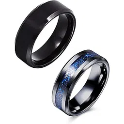 yellow chimes Rings for Men and Boys | Black Dragon Celtic and Band Stainless Steel Rings for Men Combo | Birthday Gift for Men and Boys Anniversary Gift for Husband-picture-23