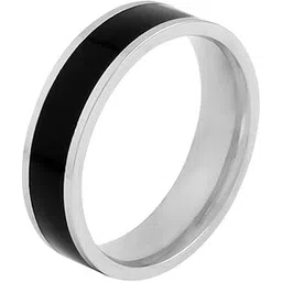 yellow chimes Rings for Men Black Band Ring Noble Men Band Style Titanium Steel Ring for Men & Boys.-picture-24