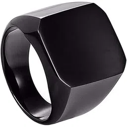yellow chimes Rings for Men Black Ring Rock Cool Casual Sport Titanium Steel Ring for Men and Boys.-picture-27