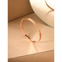 Yellow Chimes Rose Gold-Plated Heart Designed Bangle-picture-24