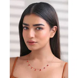 Yellow Chimes Rose Gold-Plated Necklace-picture-33