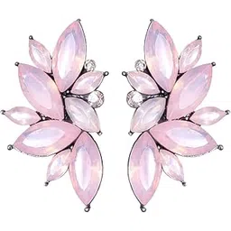 yellow chimes Stud Earrings for Women | Fashion Rose Gold Studs Earrings for Girls | Rose Gold Plated Women Earrings | Birthday Anniversary Gift for Girls Wife-picture-53