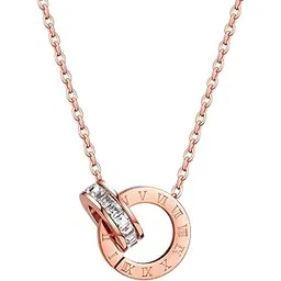 yellow chimes Valentine Gift for Girls Pendant for Women and Girls | Rose Gold Pendant Necklace for Women Western | Stainless Steel Long Chain Pendants | Birthday Anniversary Gift For Girlfriend Wife-picture-35