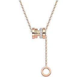 yellow chimes Valentine Gift for Girls Pendant for Women and Girls | Rose Gold Pendant Necklace for Women Western | Stainless Steel Long Chain Pendants | Birthday Anniversary Gift For Girlfriend Wife-picture-36