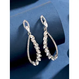 Yellow Chimes White Contemporary Drop Earrings-picture-33