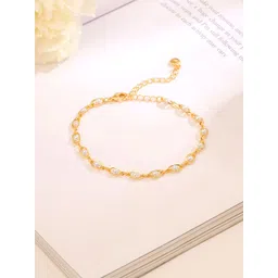 Yellow Chimes Women Gold-Plated Wraparound Bracelet-picture-35