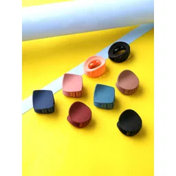 Yellow Chimes Women Set of 4 Pcs Matte Finish Geometric Shaped Hair Claw Clips-picture-40