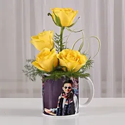 Yellow Roses in Personalised Mug-picture-25