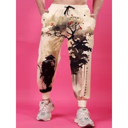 YELLOW TREE Men Abstract Printed Mid-Rise Dri-FIT Joggers-picture-13