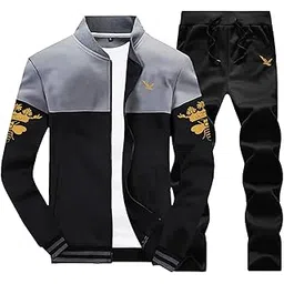 yellow tree Track Suit| Ideal for Gym Fitness & Training, Jogging | Regular & Fashion Wear | Polyester Printed Full Sleeve Track Suit For Men (Gold Bees-001-M)-picture-35