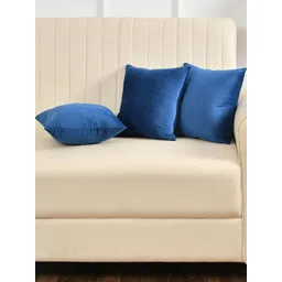 Yellow Weaves Blue 3 Pieces Velvet Square Cushion Covers-picture-16