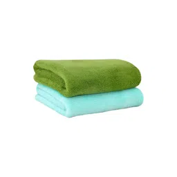 Yellow Weaves Blue & Green 2 Pieces Micro Fiber Antibacterial 400 GSM Hand Towels-picture-23