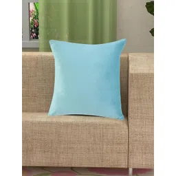 Yellow Weaves Blue Velvet Square Cushion Cover-picture-33