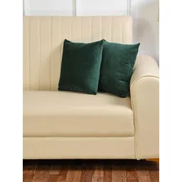 Yellow Weaves Green 2 Pieces Velvet Square Cushion Covers-picture-38