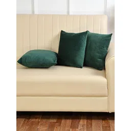 Yellow Weaves Green 3 Pieces Velvet Square Cushion Covers-picture-22