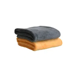Yellow Weaves Grey & Yellow 2 Pieces Micro Fiber Antibacterial 400 GSM Hand Towels-picture-16