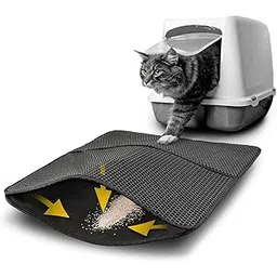 YellowCult Cat Litter Mat, Honeycomb Double Layer Design, Urine & Water Proof Material, Scatter Control, Less Waste, Easy to Clean,Washable, Non-Slip Kitty Litter Mats for Floor (30 X 45 Cm) 1 Pack-S-picture-26
