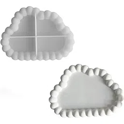 YellowCult Resin Tray & Bubble Edges Silicone Mold for Epoxy Polymer Clay Jewelry Plate DIY Trinket Candles Soaps Cake Chocolate Storage Container Mould Art Crafts Supplies Home Decoration(Cloud)-picture-13