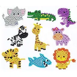 yellowcult YellowCult™ Diamond Painting Stickers Kits for Kids, DIY 5D Diamond Art Mosaic Stickers by Numbers Kits - 9 Pieces [Strong & Cute Animals Theme]-picture-20