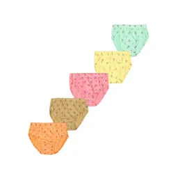 YELLOWDELIGHT Girls 5Pcs Printed Cotton Basic Briefs YD 701 Rosy Girls Panties 9-10y-5p-picture-11