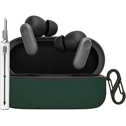 YellowInc Silicone Case Cover with Earphone Cleaning Pen Compatible with Oneplus Nord Buds 2r (Earbuds Not Included) (Dark Green)-image-4