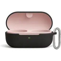 YellowInc Silicone Protective Case Cover for Sony WF-C710N | WF-C710NSA Earbuds with Heavy Duty Carabiner (Black)-image-22