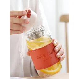 YELONA Blue Single Glass Solid Double Wall Vacuum Water Bottle image 3