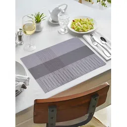 YELONA Grey 8 Pieces Striped Rectangular Table Placemats-picture-40