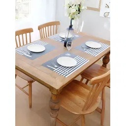 YELONA Navy Blue & White 8 Pieces Striped Rectangular Table Placemats-picture-20