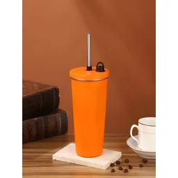 YELONA Orange Single Stainless Steel Solid Double Wall Vacuum Water Bottle-picture-31