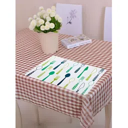 YELONA  White  & Blue 6 Pieces Printed Anti-Slip Table Placemats-picture-25