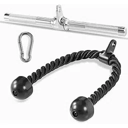 Yes4All Yes4All Combo Rotating Straight Bar and Tricep Rope Cable Attachment/Tricep Pull Down Rope â‚¬â€œ Cable Bar for Strength Training-picture-27