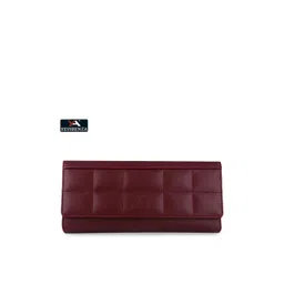 YESSBENZA Women Maroon Quilted Two Fold Wallet-picture-12