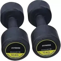 yfit YASH FITNESS Rubber Fixed Weight Dumbbell, Pair of 10Kg (10Kg X 2) | Weight Dumbbell For Home Gym Workouts & Training, Gym Equipment Dumbbells Set | Dumbbells Weights for Men & Women (10)-picture-13