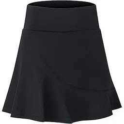 yhomu Soft Tummy Control Lightweight Black Sports Skort High Waisted Moisture-Wicking Fashion Ruffle Simple Causal Tennis Skort Workout Skort with Inner Pocket-picture-27