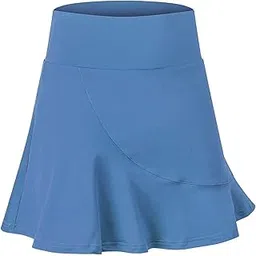 yhomu Sports Skort High Waisted Moisture-Wicking Ruffle Athletic Skort Causal Tennis Skort with Inner Pocket Soft Tummy Control Lightweight-picture-32