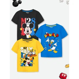 YK Disney Boys 3 Printed Extended Sleeves Applique T-shirt-picture-45