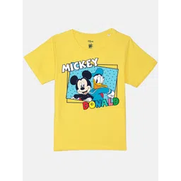 YK Disney Boys Graphic Mickey Mouse Printed Pure Cotton T-shirt-picture-36