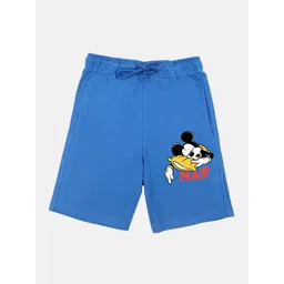YK Disney Boys Graphic Printed Mid-Rise Knee Length Cotton Regular Shorts-picture-38