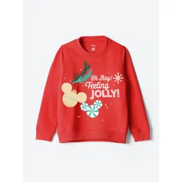 YK Disney Boys Graphic Printed Pure Cotton Sweatshirt image 1